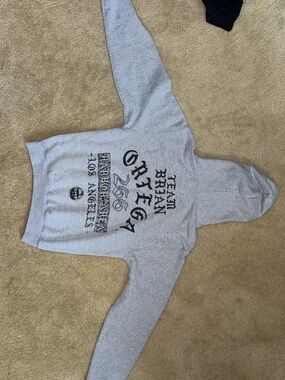 Gray 'Team Brian Ortega' Graphic Hoodie Sweatshirt